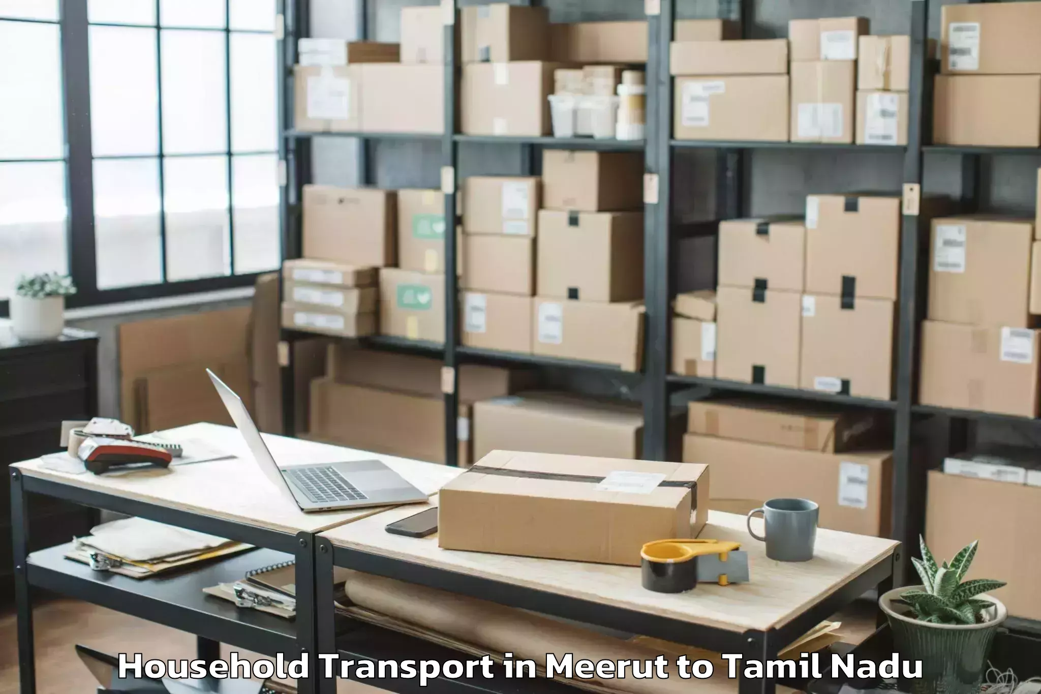 Easy Meerut to Tiruvadanai Household Transport Booking